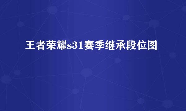 王者荣耀s31赛季继承段位图