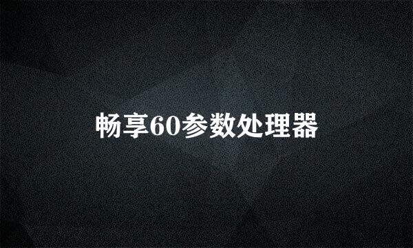 畅享60参数处理器