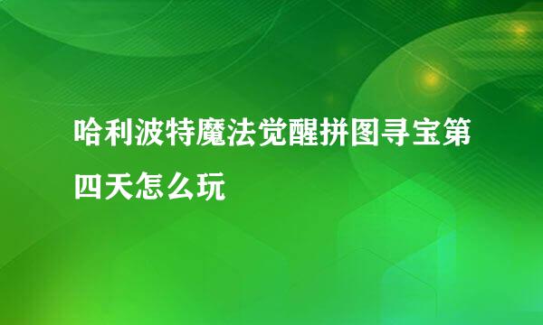 哈利波特魔法觉醒拼图寻宝第四天怎么玩