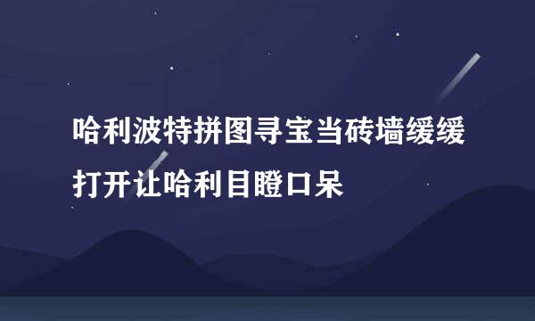 哈利波特拼图寻宝当砖墙缓缓打开让哈利目瞪口呆