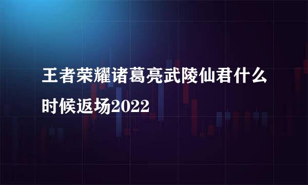 王者荣耀诸葛亮武陵仙君什么时候返场2022