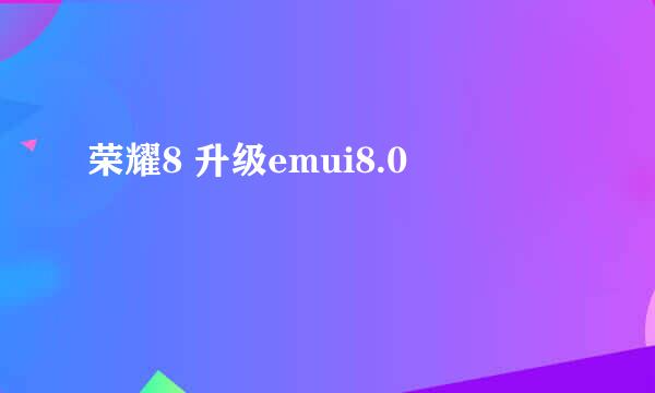 荣耀8 升级emui8.0