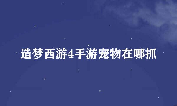 造梦西游4手游宠物在哪抓