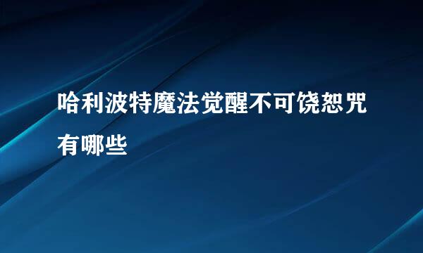 哈利波特魔法觉醒不可饶恕咒有哪些