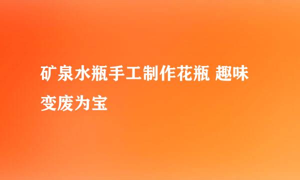 矿泉水瓶手工制作花瓶 趣味变废为宝