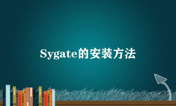 Sygate的安装方法