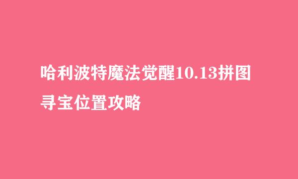 哈利波特魔法觉醒10.13拼图寻宝位置攻略