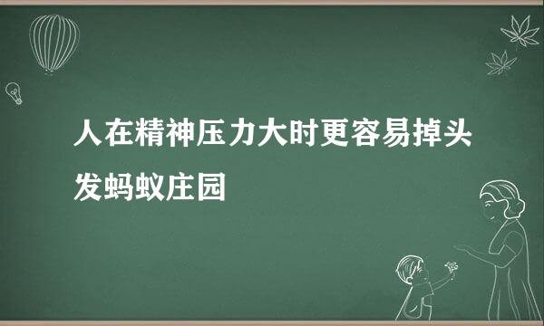 人在精神压力大时更容易掉头发蚂蚁庄园