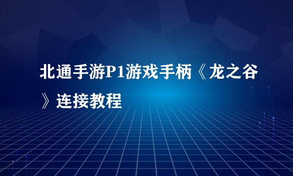 北通手游P1游戏手柄《龙之谷》连接教程