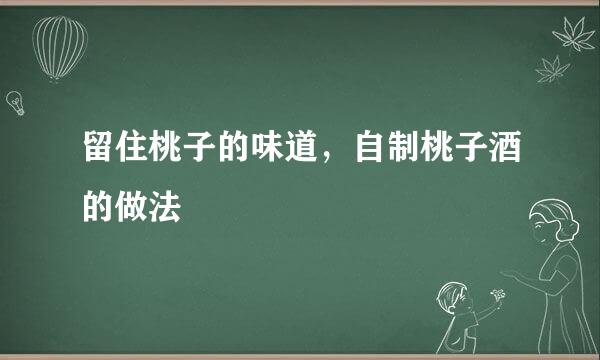 留住桃子的味道，自制桃子酒的做法