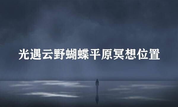 光遇云野蝴蝶平原冥想位置