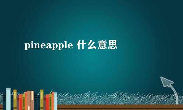 pineapple 什么意思