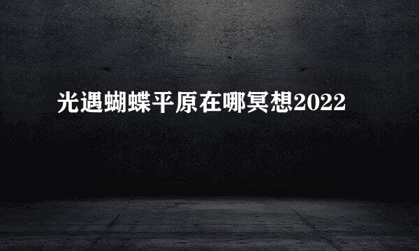 光遇蝴蝶平原在哪冥想2022