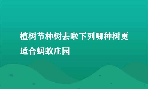 植树节种树去啦下列哪种树更适合蚂蚁庄园