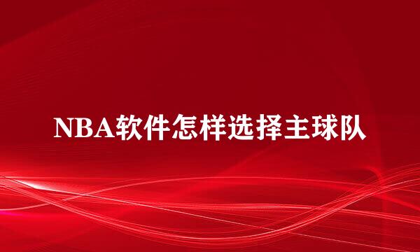 NBA软件怎样选择主球队