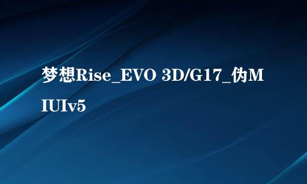 梦想Rise_EVO 3D/G17_伪MIUIv5