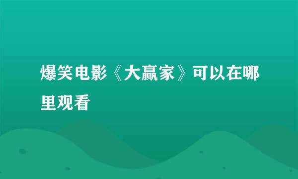 爆笑电影《大赢家》可以在哪里观看