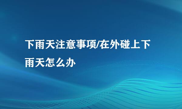 下雨天注意事项/在外碰上下雨天怎么办