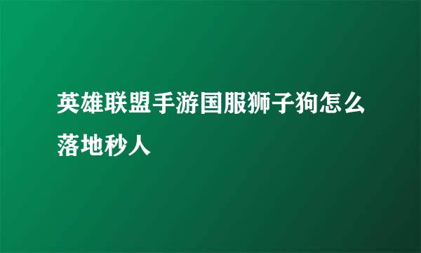 英雄联盟手游国服狮子狗怎么落地秒人