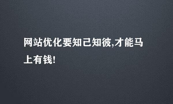 网站优化要知己知彼,才能马上有钱!