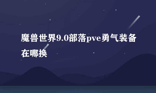 魔兽世界9.0部落pve勇气装备在哪换