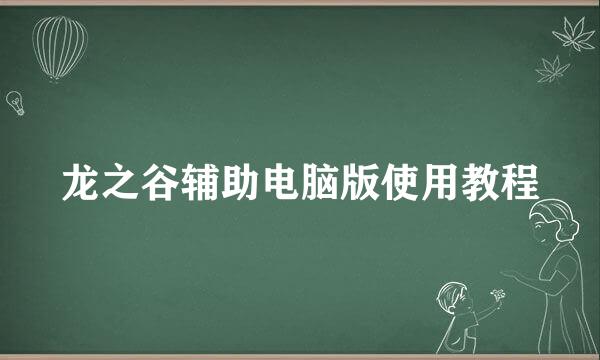 龙之谷辅助电脑版使用教程