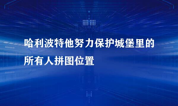 哈利波特他努力保护城堡里的所有人拼图位置